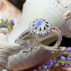Vera Moonstone Solitaire Ring