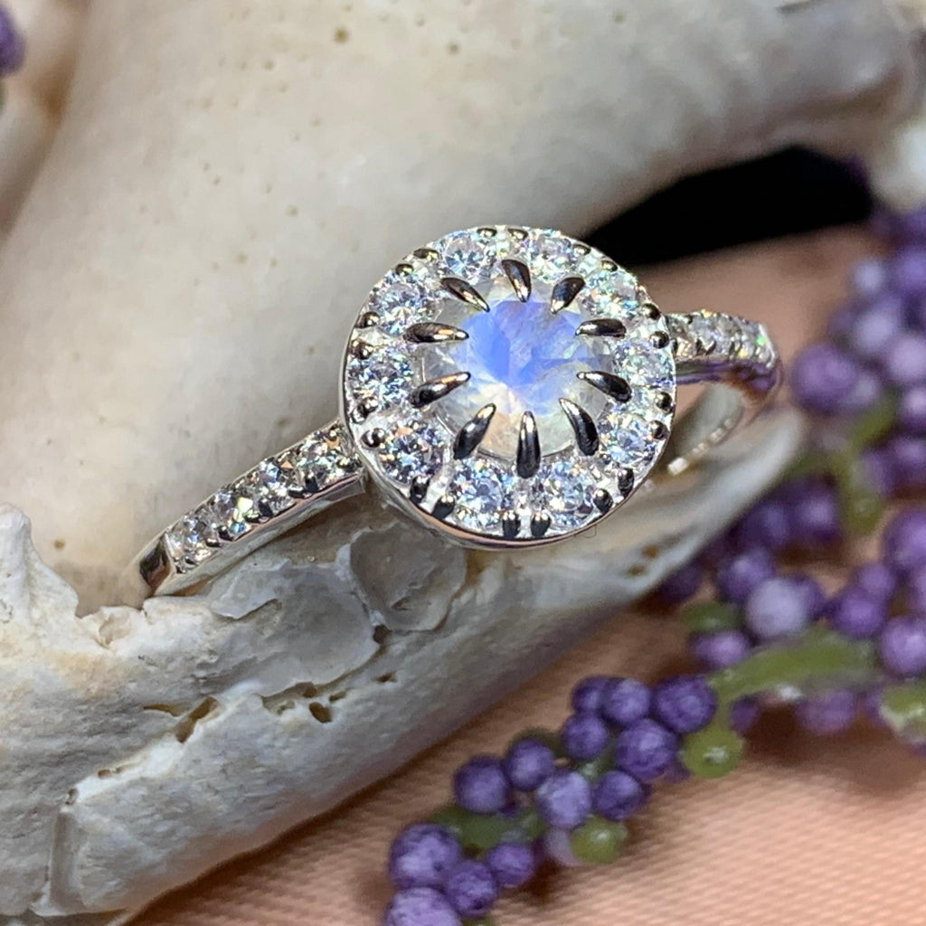 Vera Moonstone Solitaire Ring