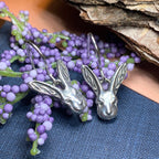 Celtic Rabbit Pewter Earrings