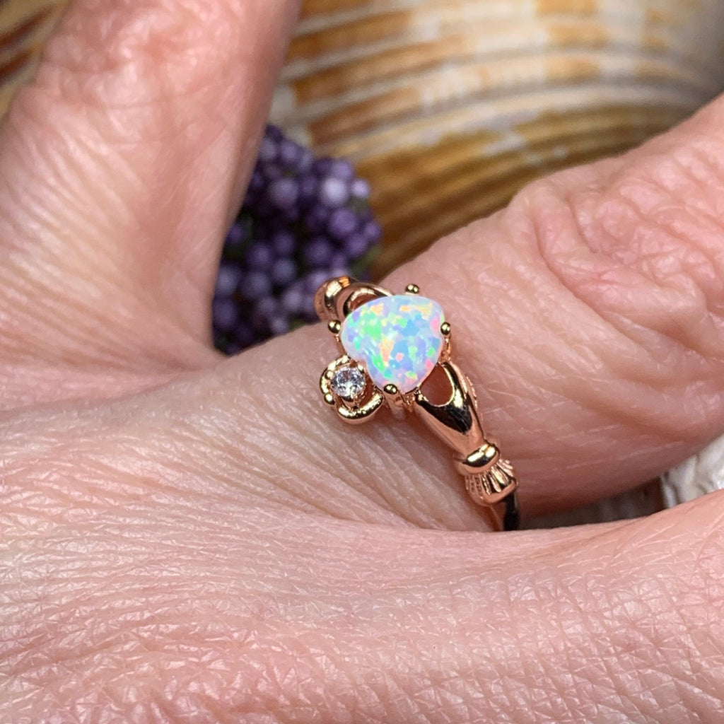 Raynette Claddagh Opal Ring