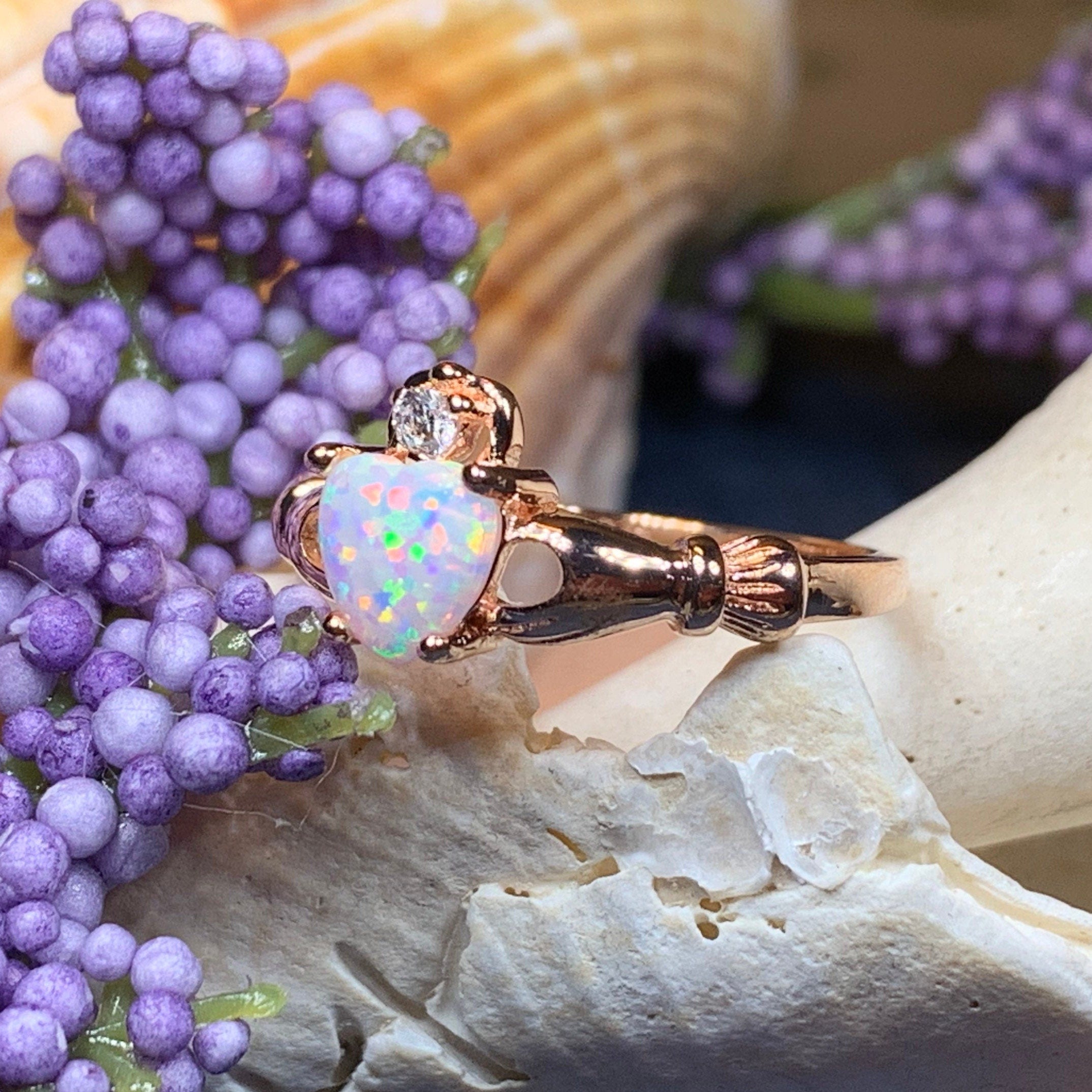 Raynette Claddagh Opal Ring