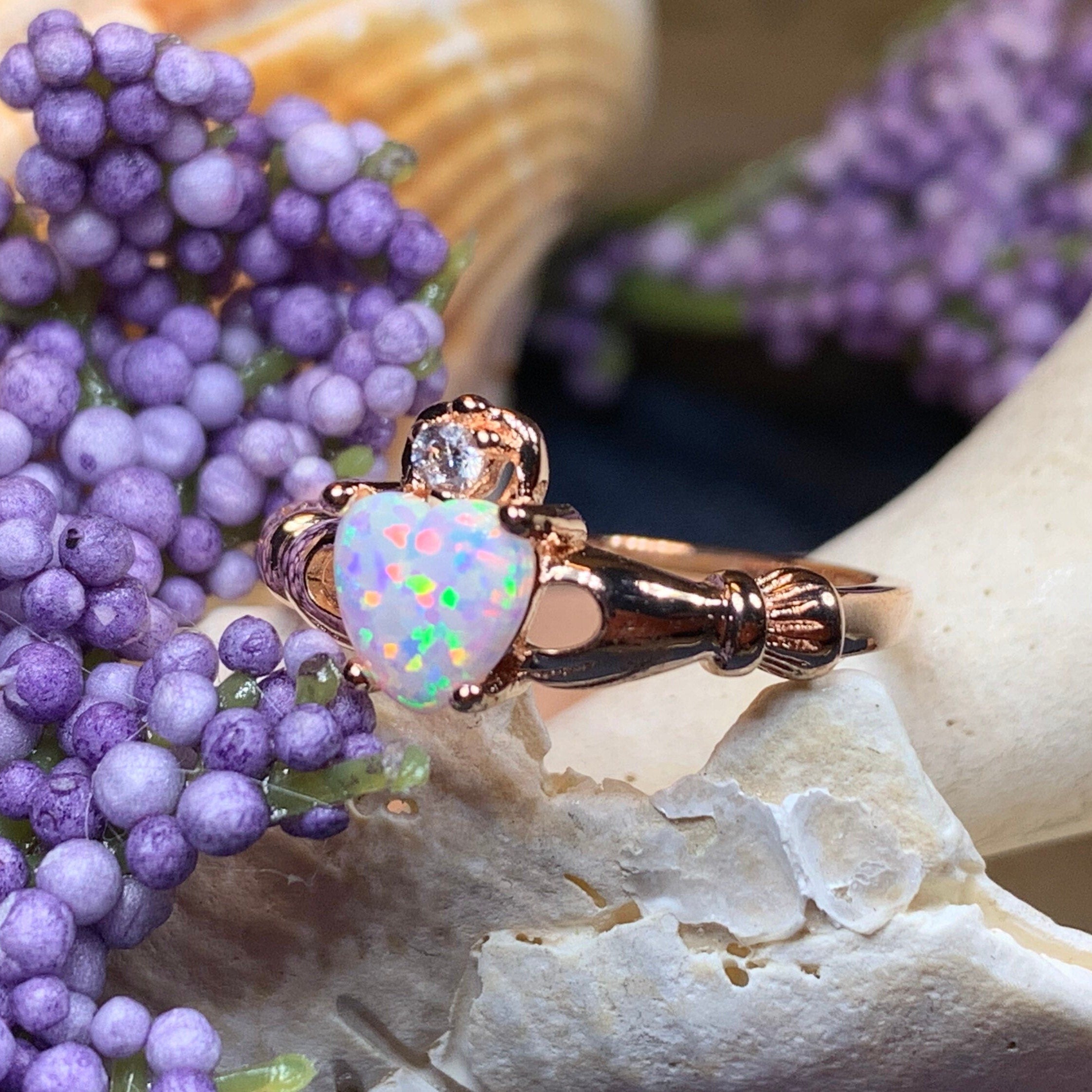 Raynette Claddagh Opal Ring