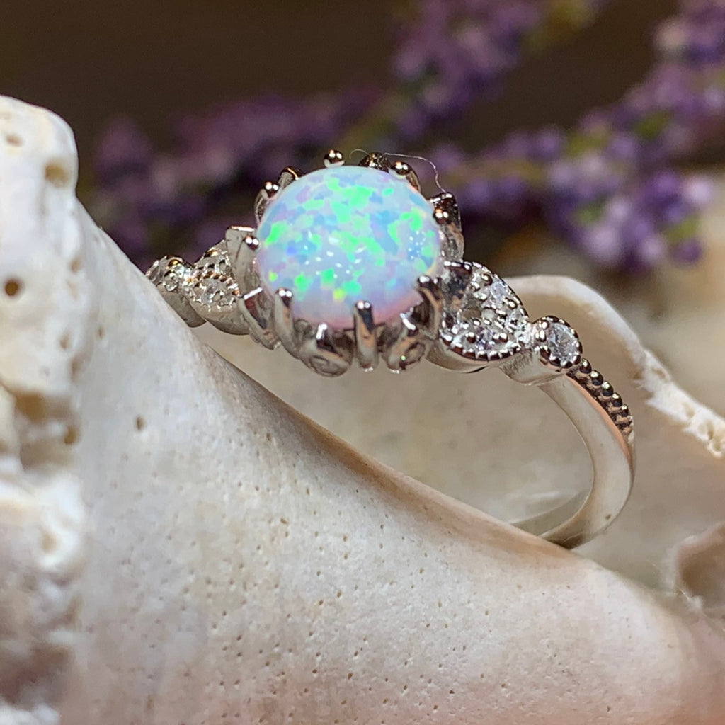 Vintage Opal Celtic Ring