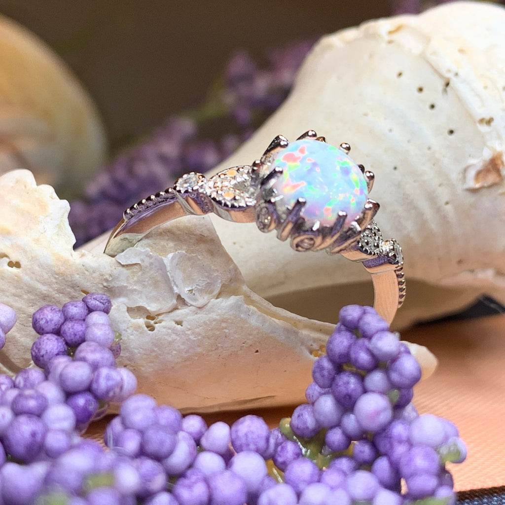 Vintage Opal Celtic Ring