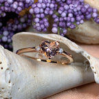 Pink Topaz Heart Ring
