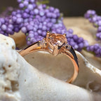 Pink Topaz Heart Ring