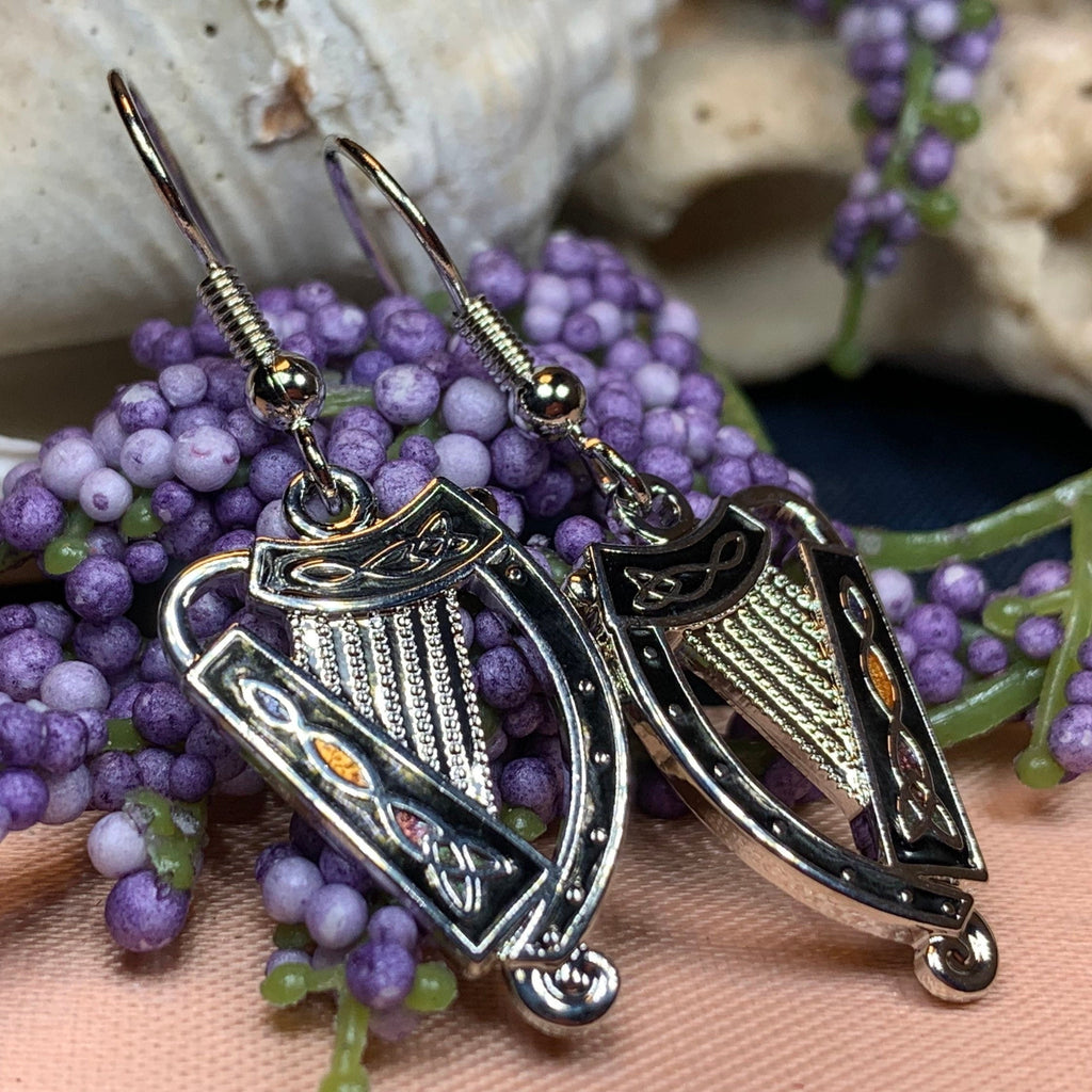 Celtic Harp Earrings