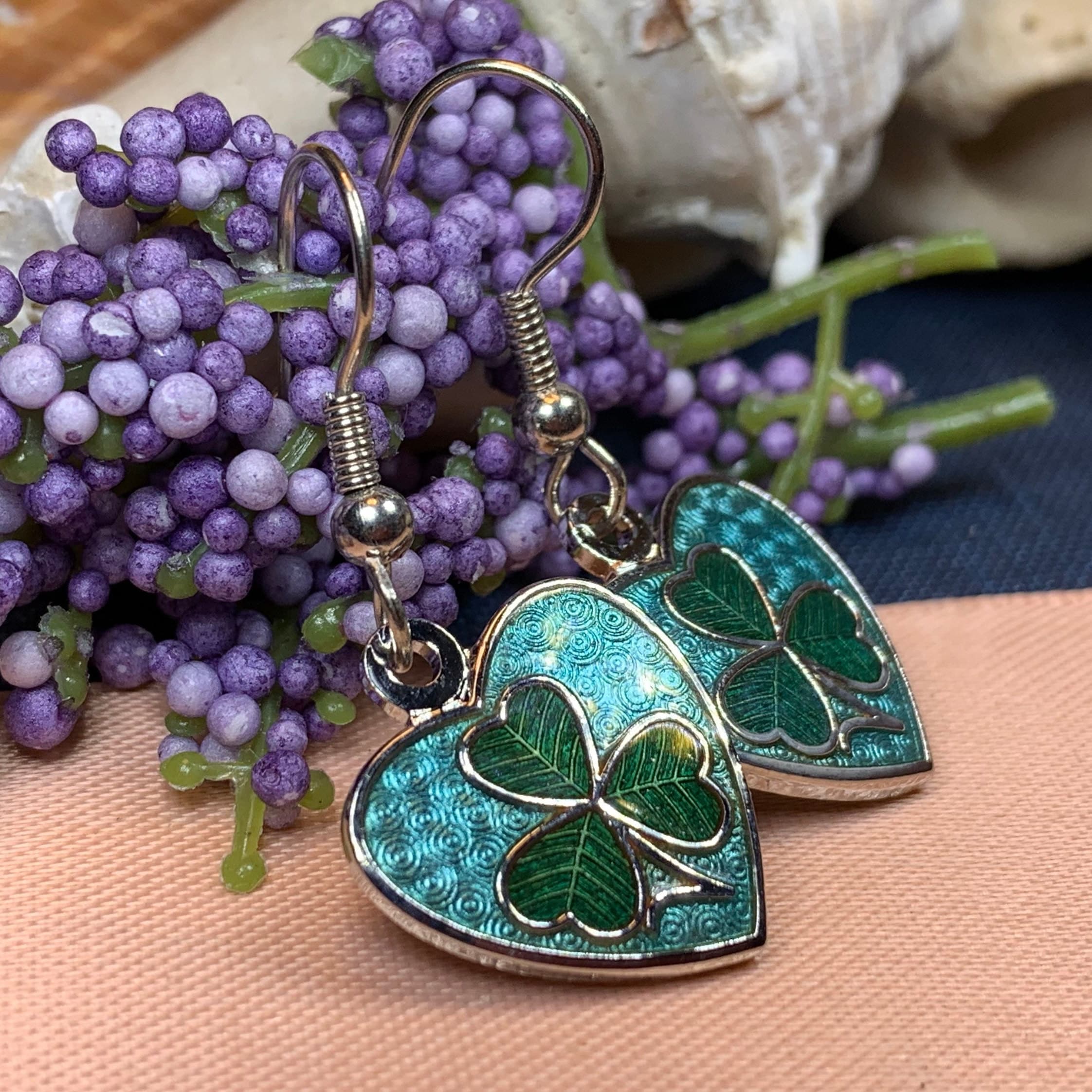 Shamrock Heart Earrings