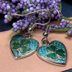 Shamrock Heart Earrings