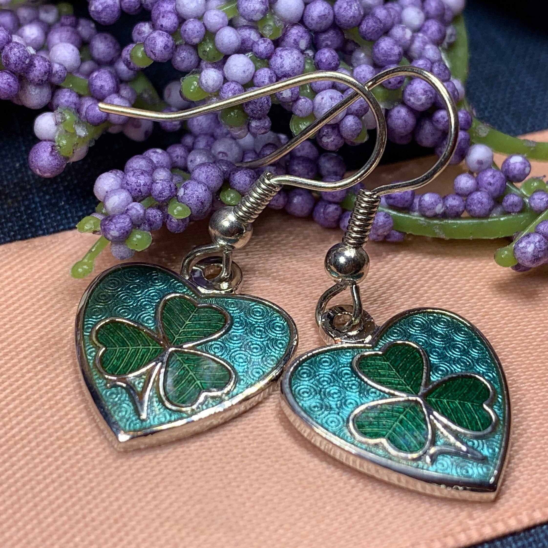 Shamrock Heart Earrings