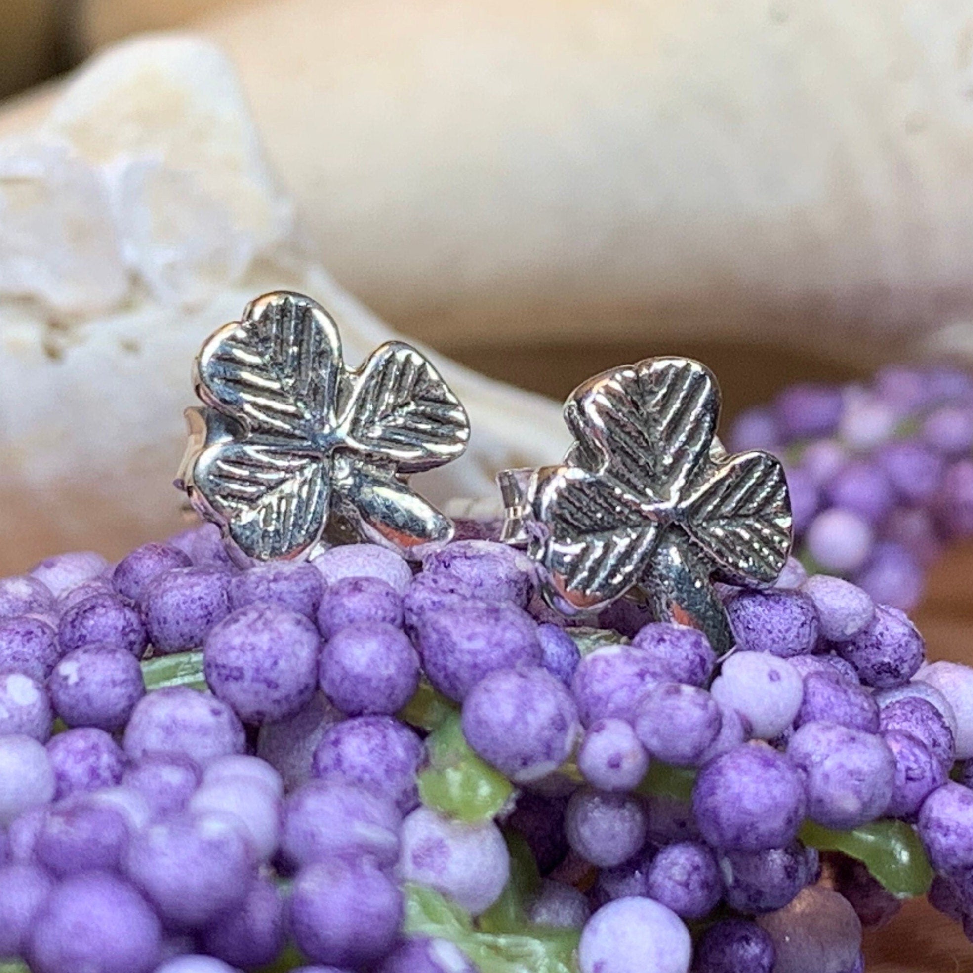 Cheery Shamrock Stud Earrings