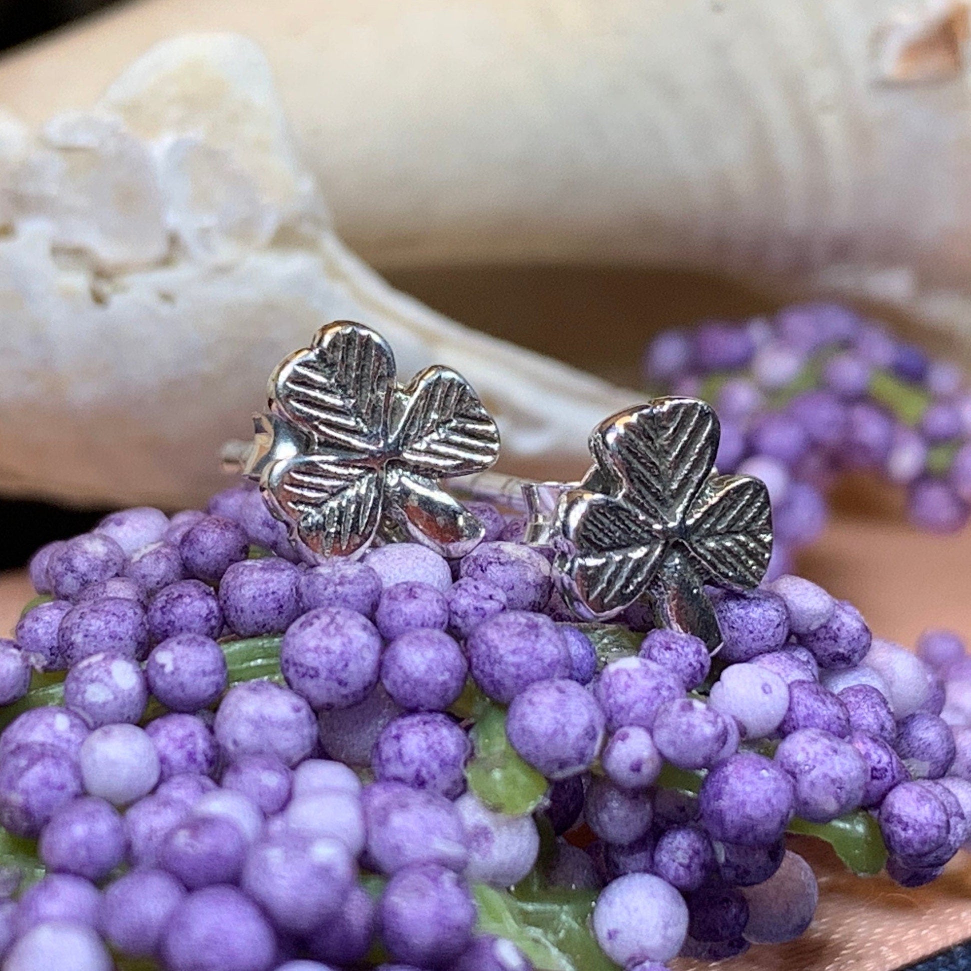 Cheery Shamrock Stud Earrings