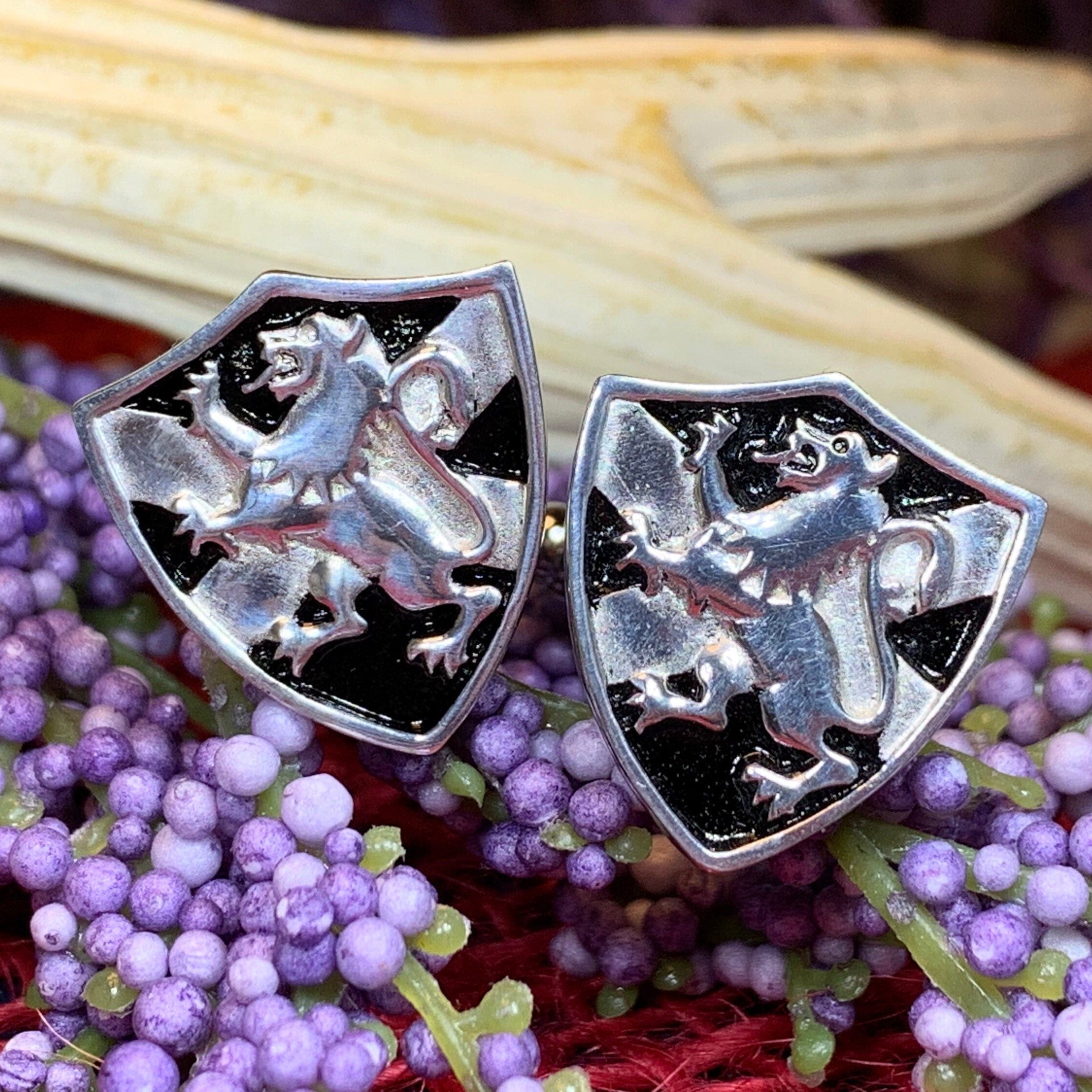 Lion of Scotland Shield Cuff Links