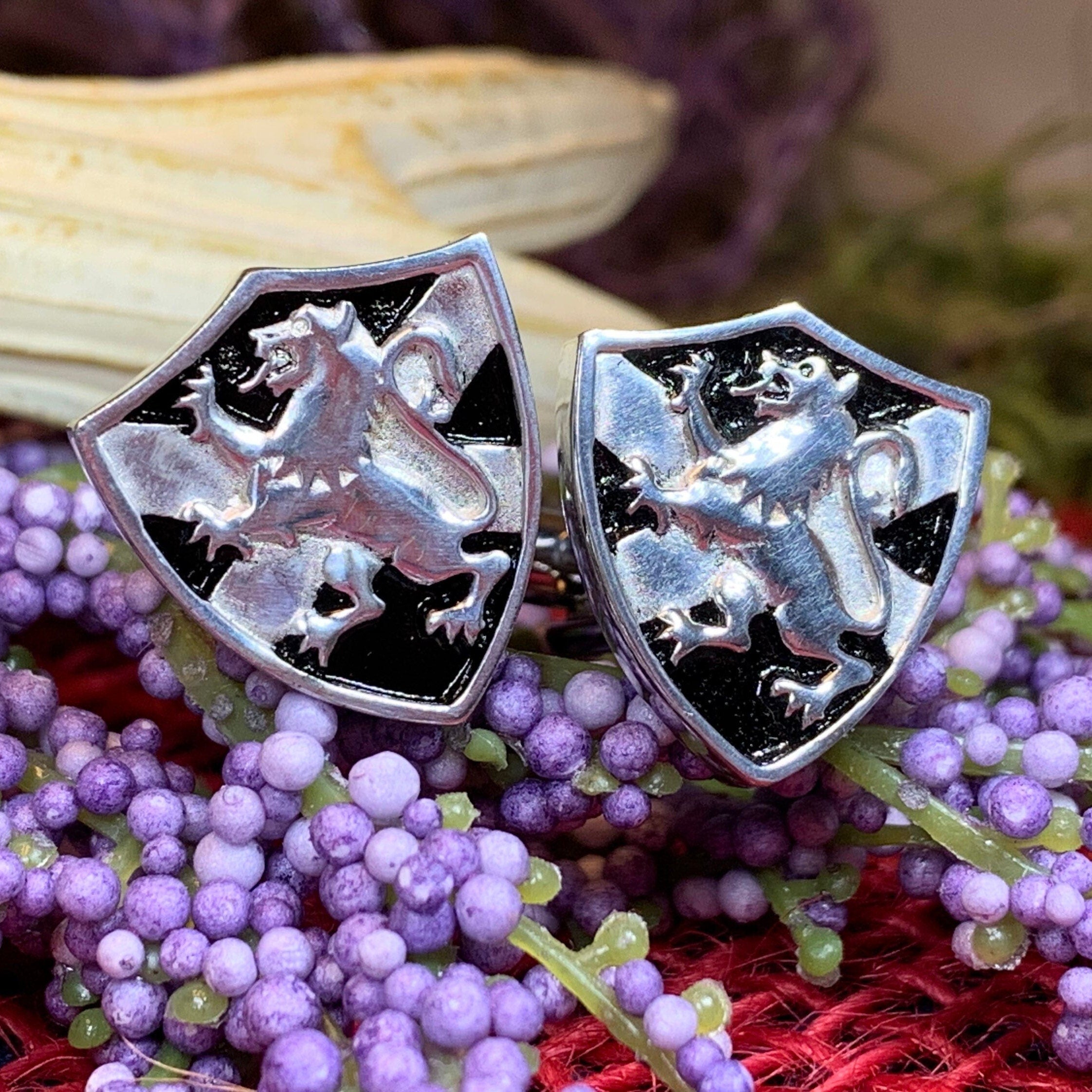 Lion of Scotland Shield Cuff Links