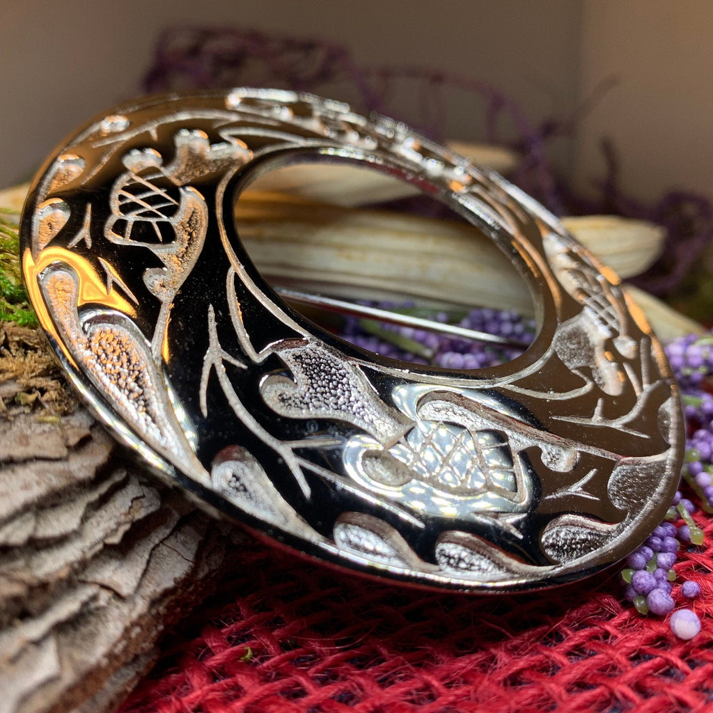 Thistle Tartan Pin Brooch