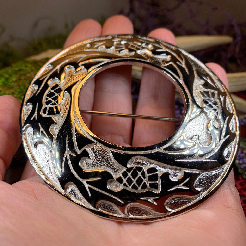 Thistle Tartan Pin Brooch