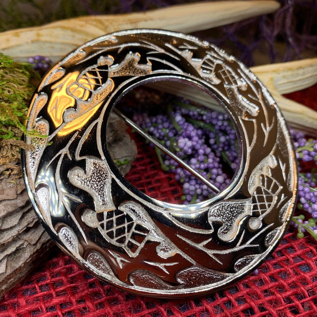 Thistle Tartan Pin Brooch