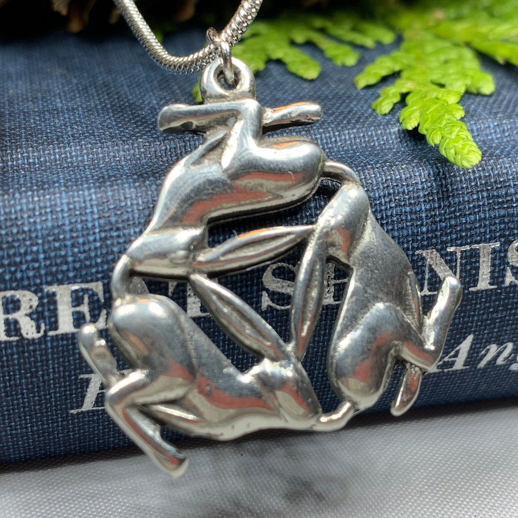 Triple Hare Necklace