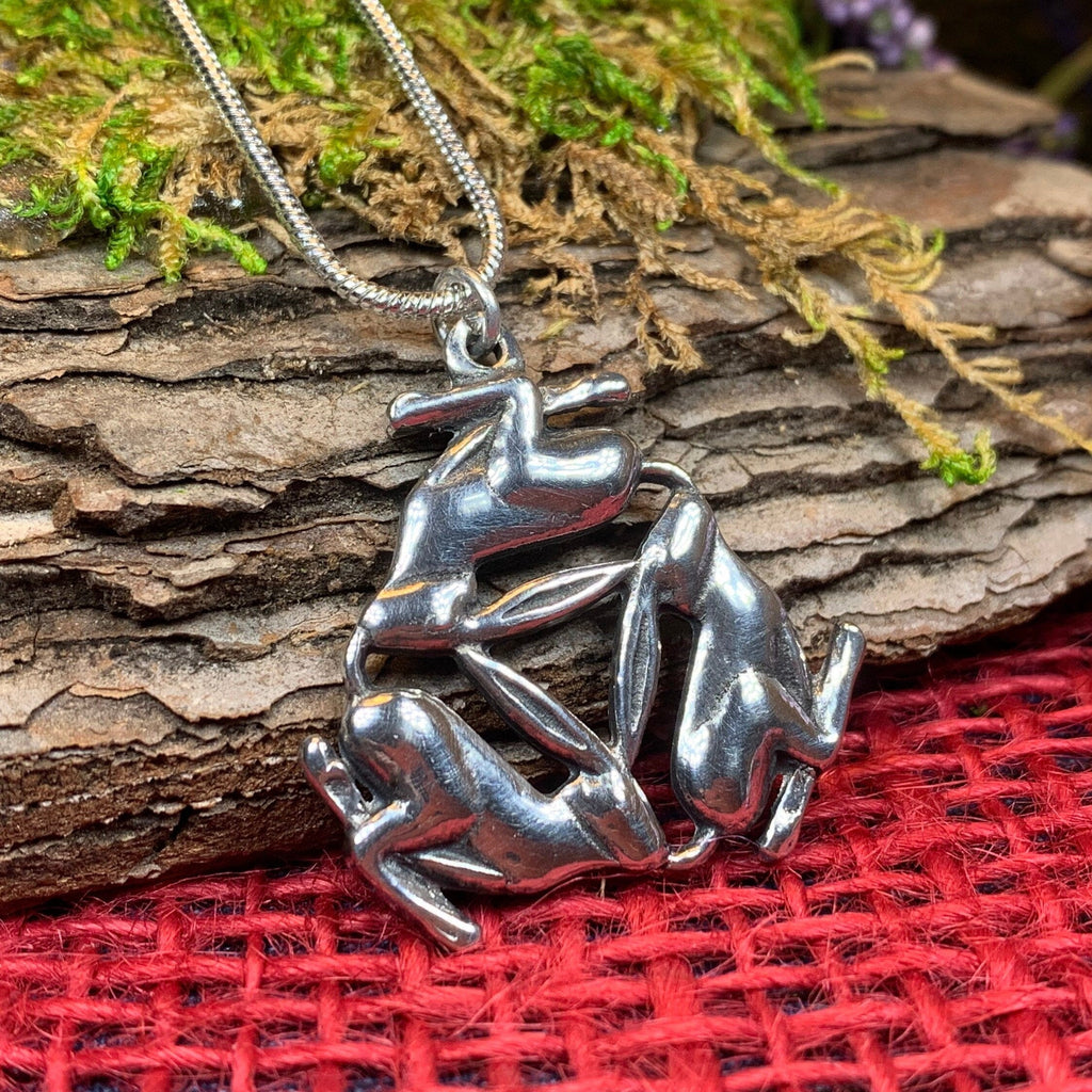 Triple Hare Necklace