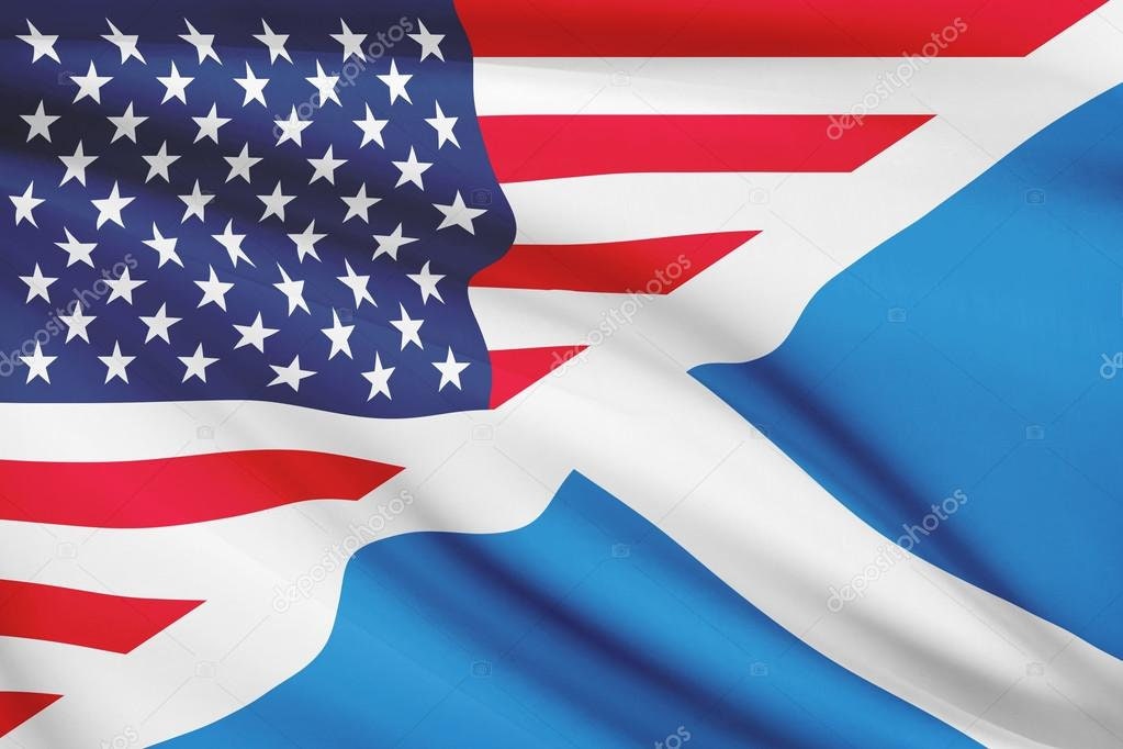 Scottish American Flag Pendant