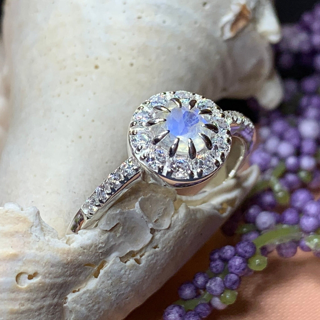 Vera Moonstone Solitaire Ring