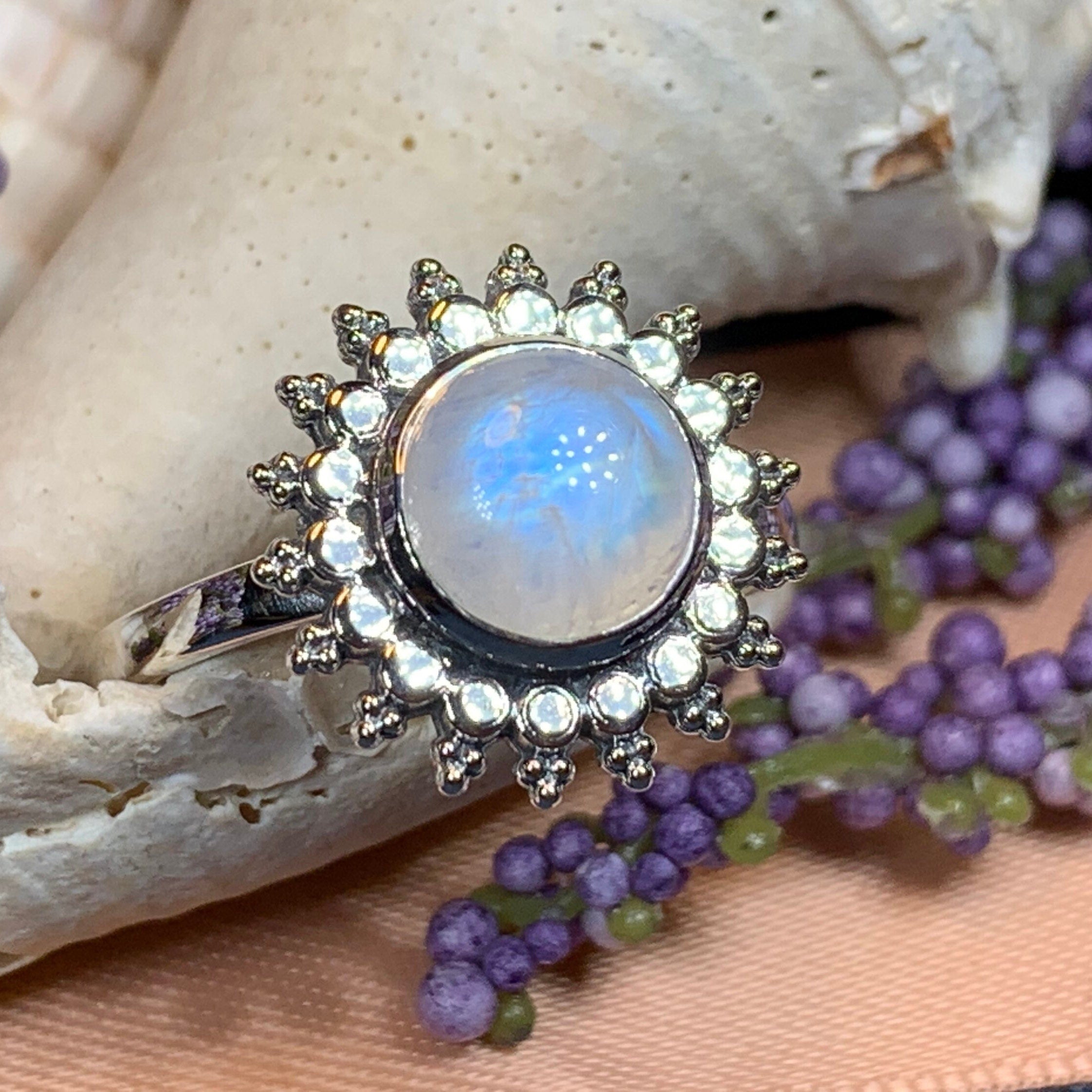 Sunyana Moonstone Sun Ring