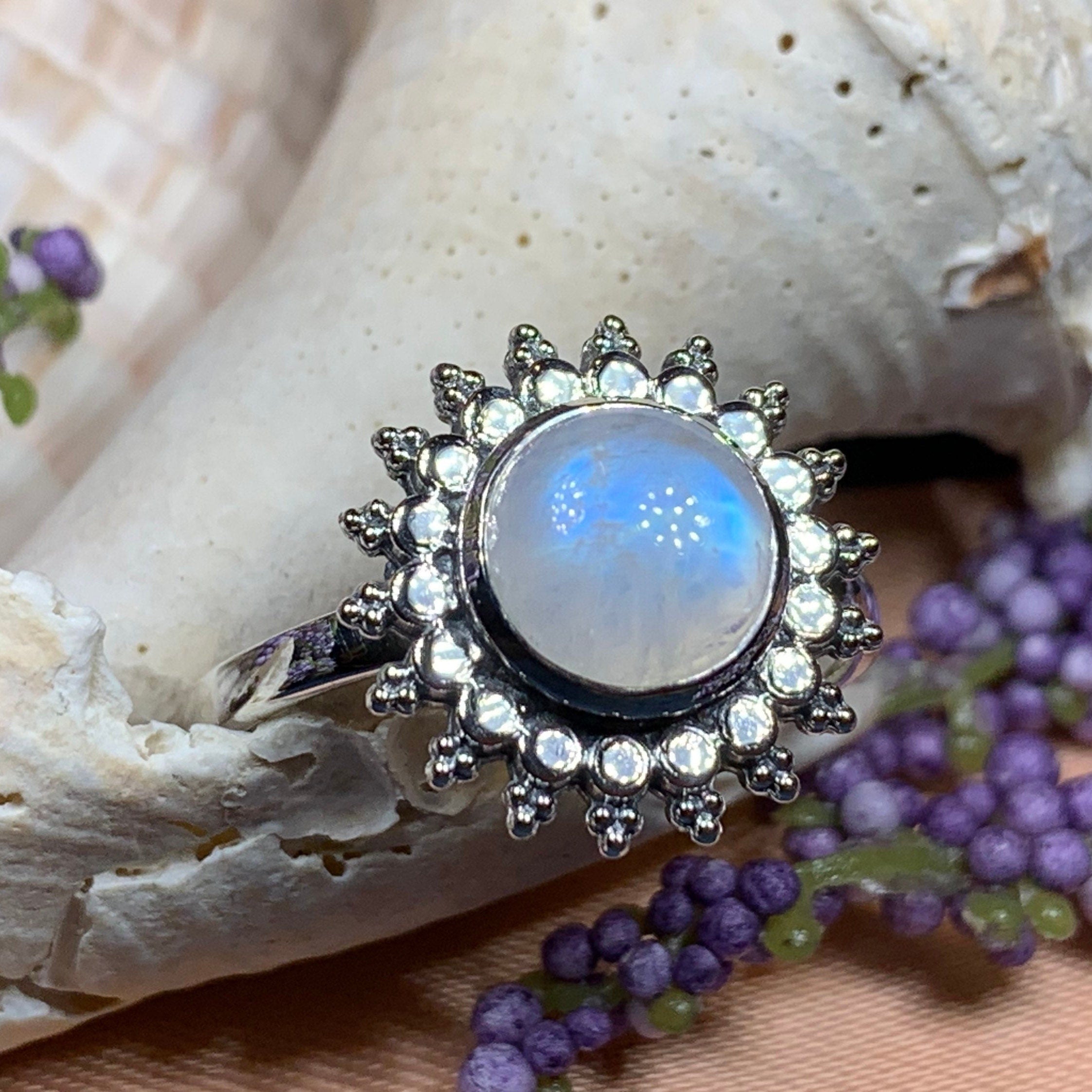 Sunyana Moonstone Sun Ring