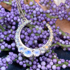 Moonstone Crescent Moon Necklace