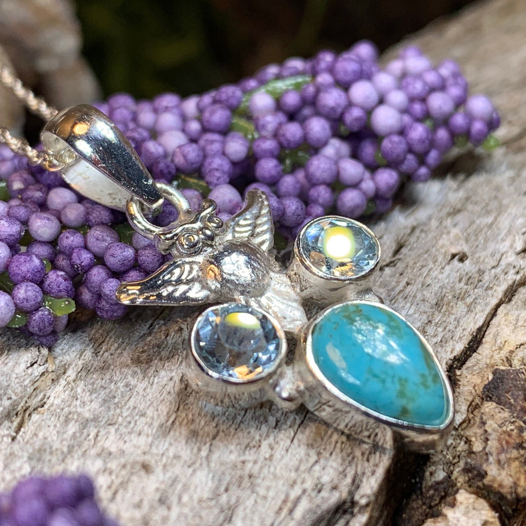 Blue Sky Owl Necklace