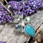 Blue Sky Owl Necklace