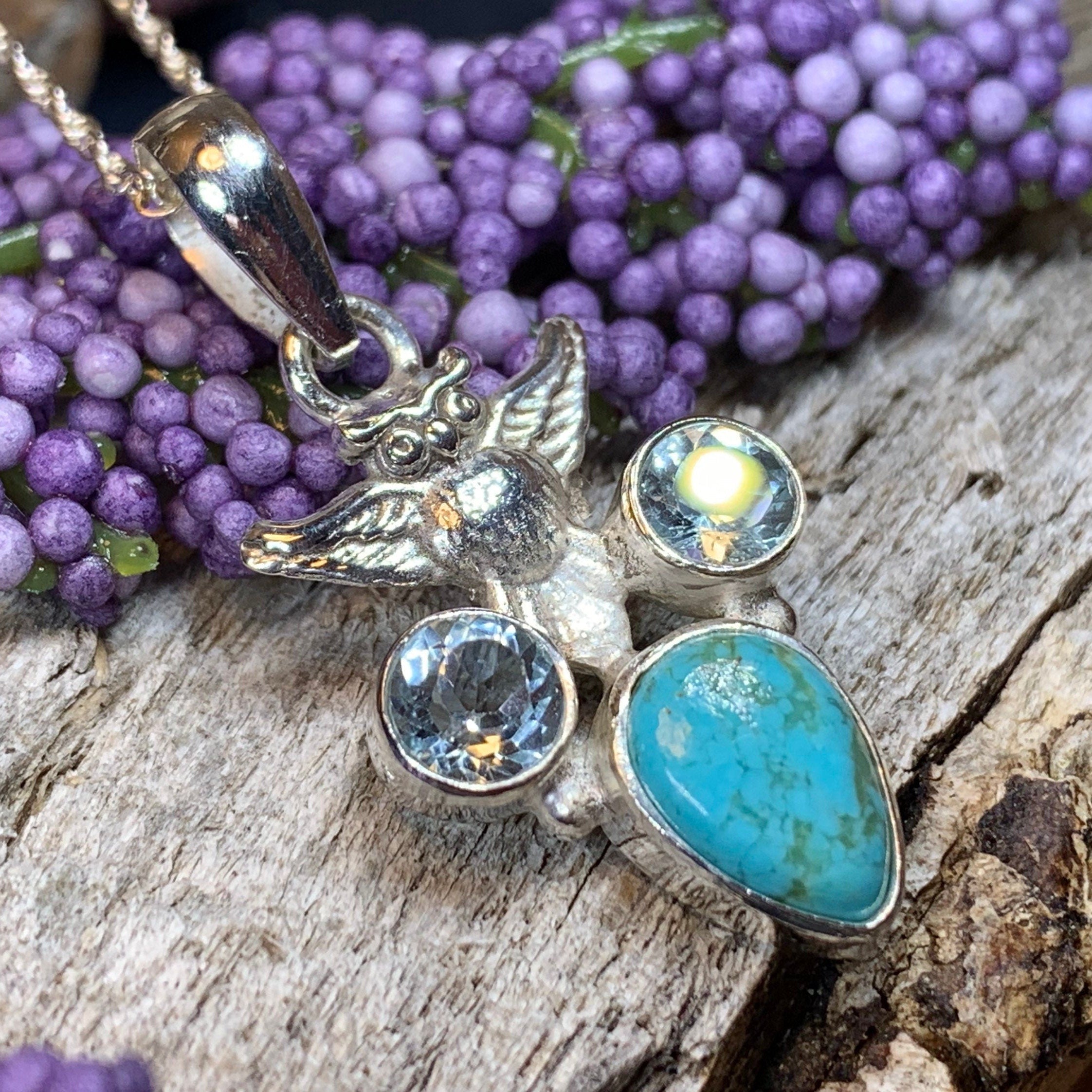 Blue Sky Owl Necklace