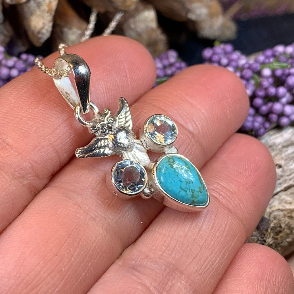 Blue Sky Owl Necklace