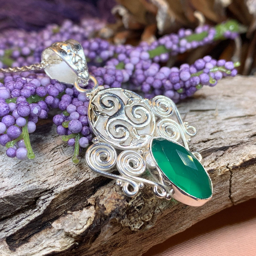 Lyria Celtic Triple Spiral Necklace