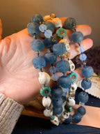 Blue Haze Long Beaded Necklace