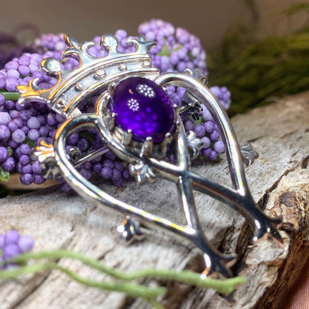 Royal Amethyst Luckenbooth Brooch