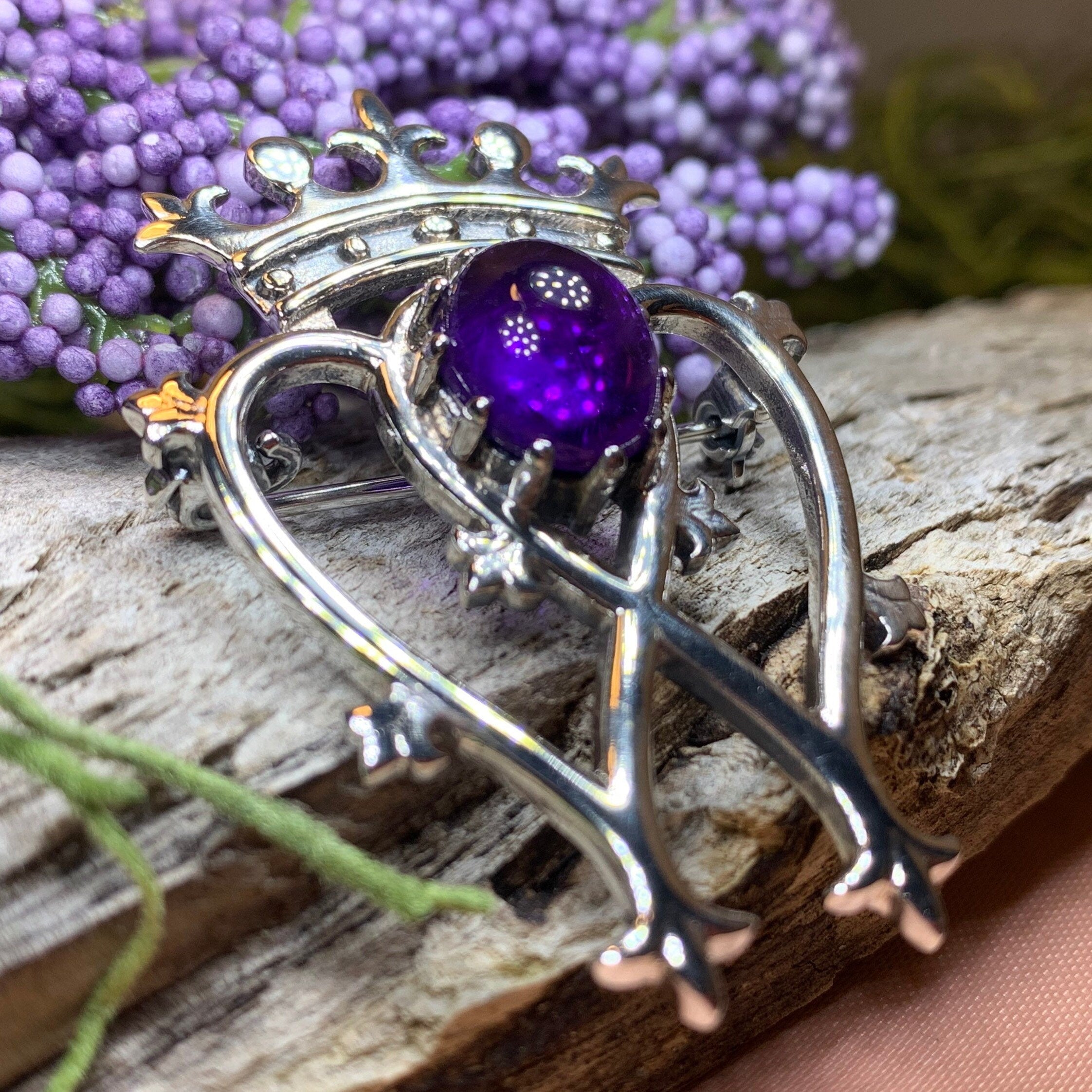 Royal Amethyst Luckenbooth Brooch