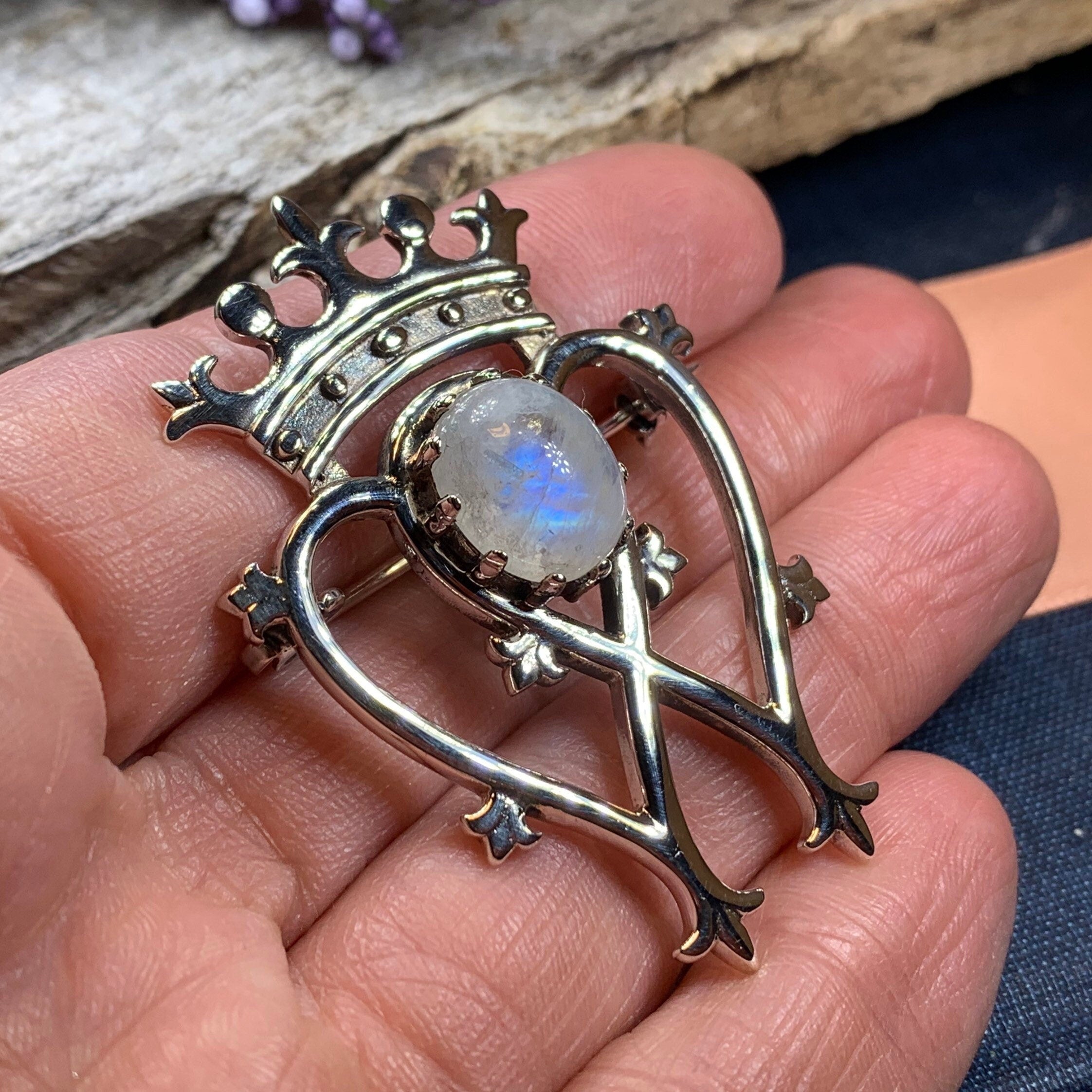 Holyrood Moonstone Luckenbooth Brooch