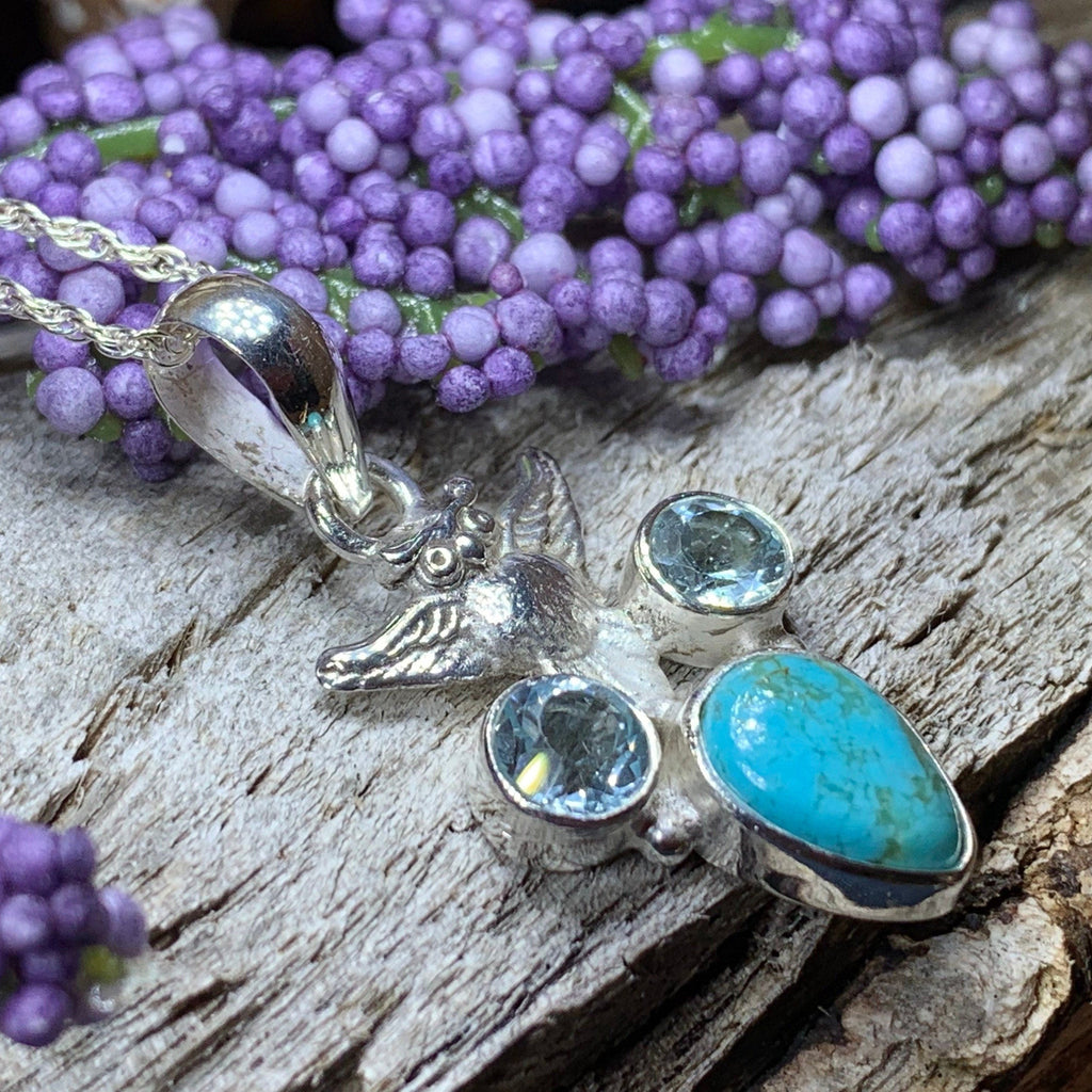 Blue Sky Owl Necklace