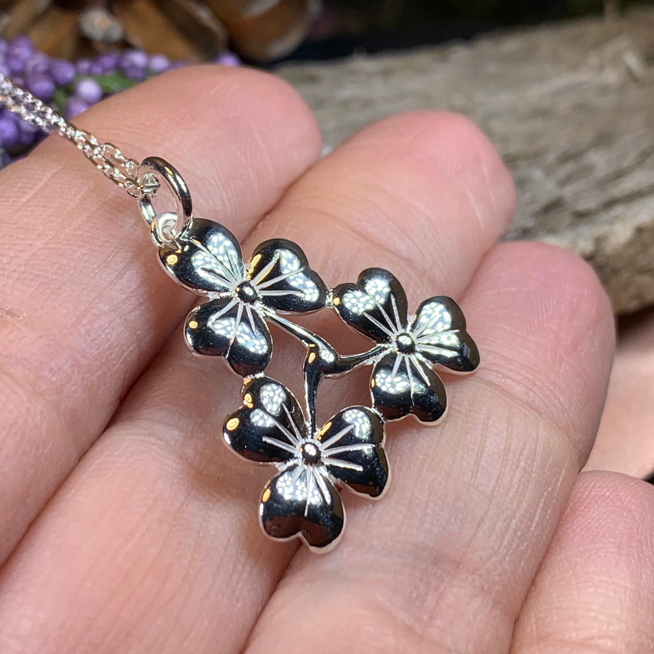 Triple Shamrock Necklace