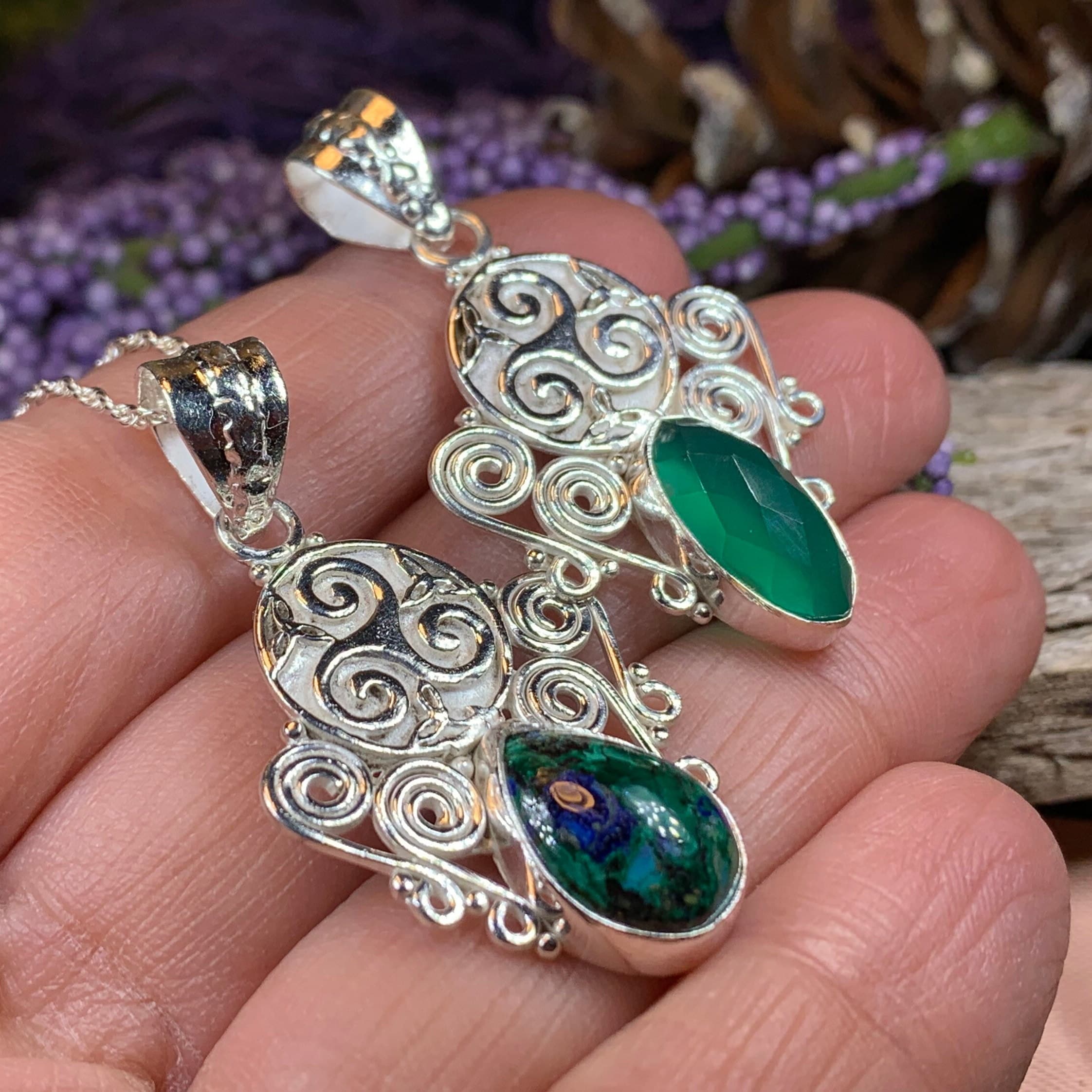 Lyria Celtic Triple Spiral Necklace