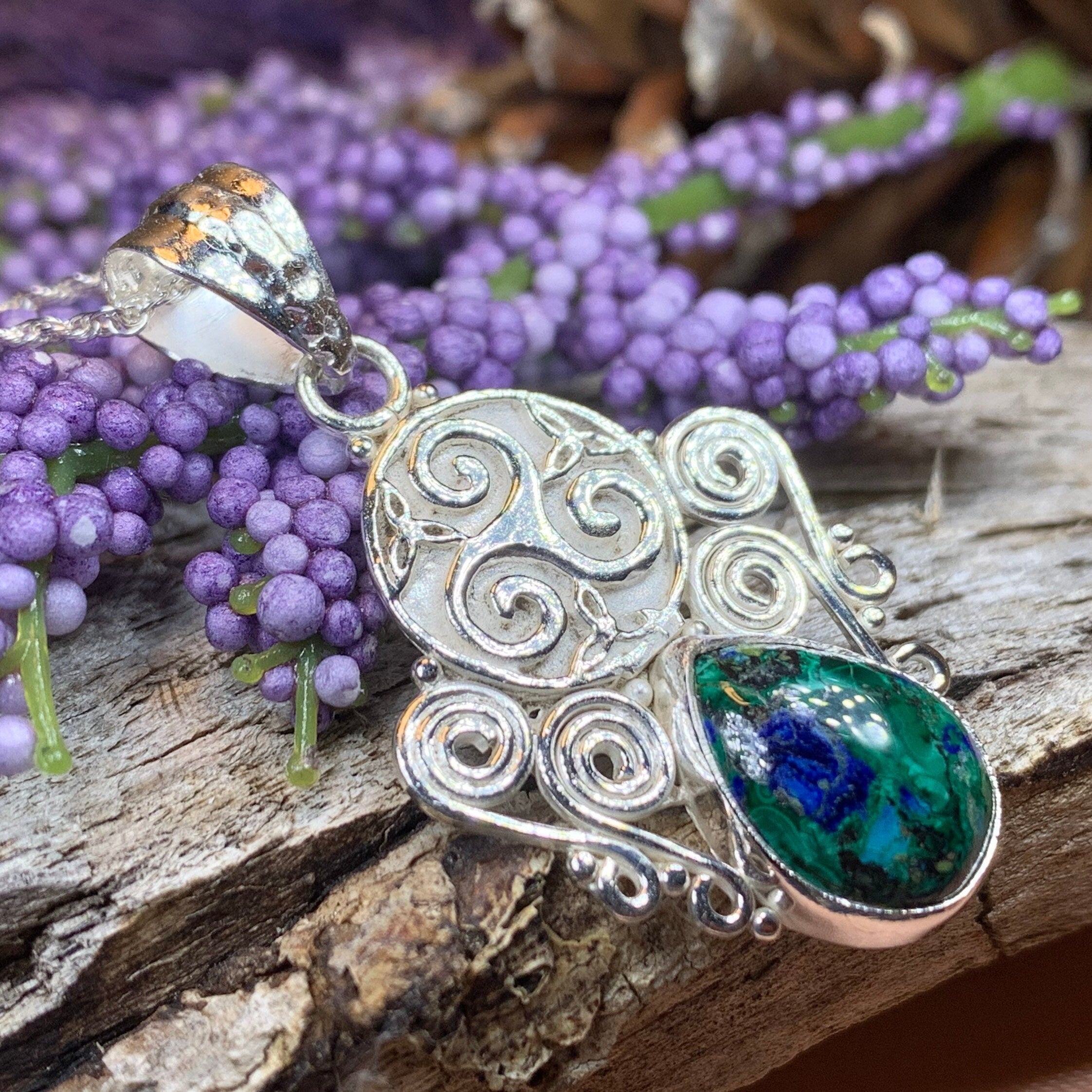 Lyria Celtic Triple Spiral Necklace