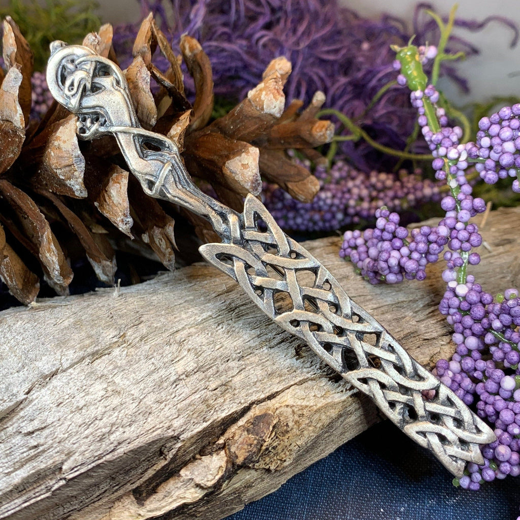 Celtic Wolf Kilt Pin