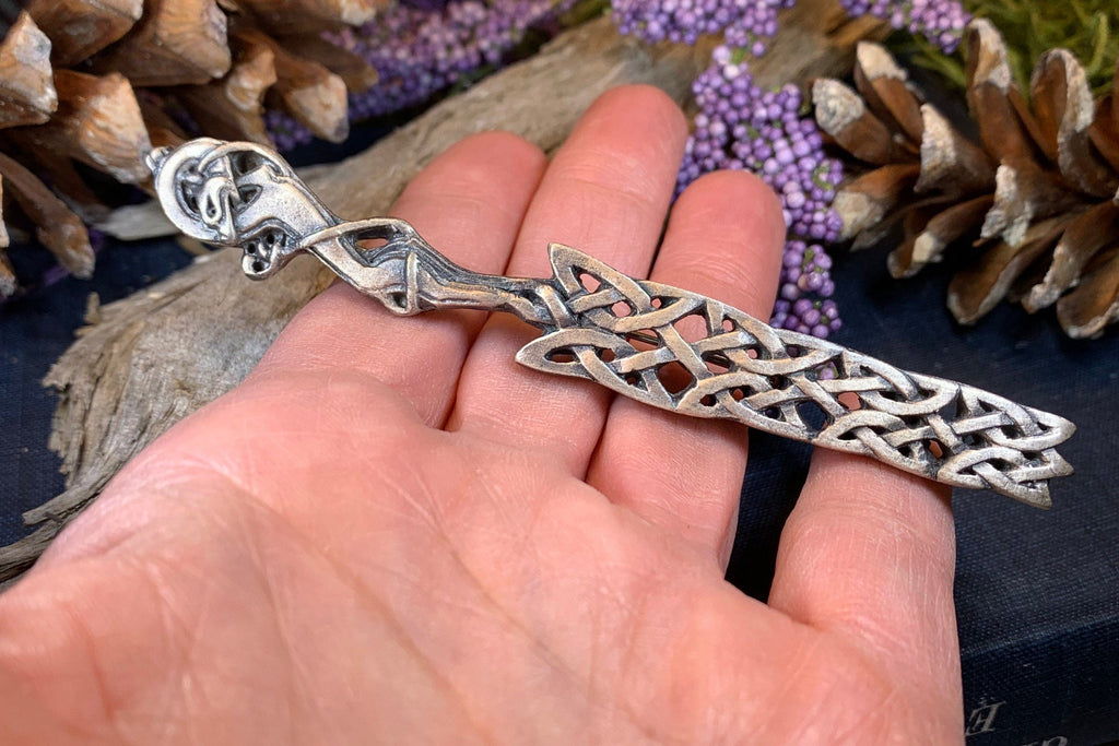 Celtic Wolf Kilt Pin