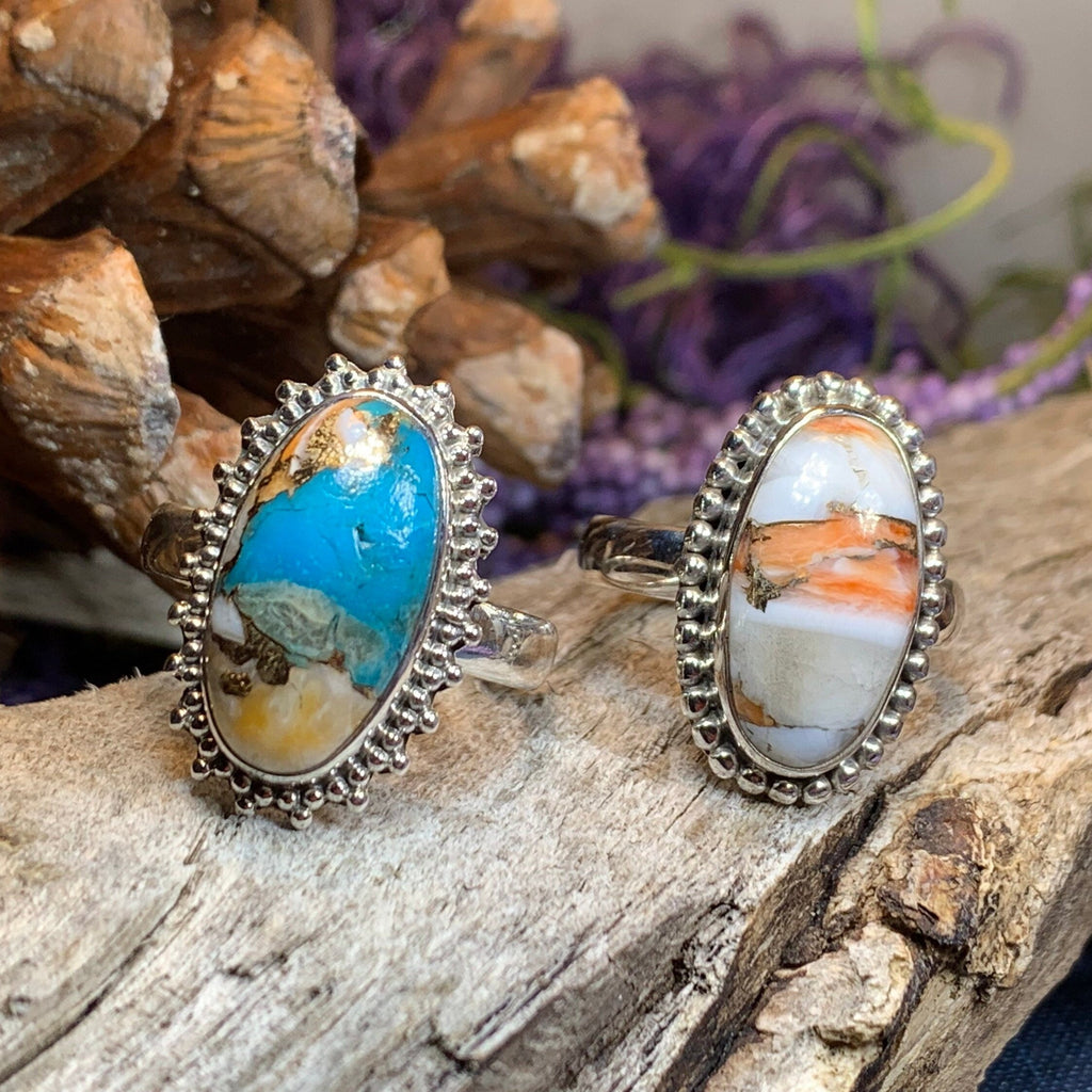 Romelle Spiny Oyster Turquoise Ring