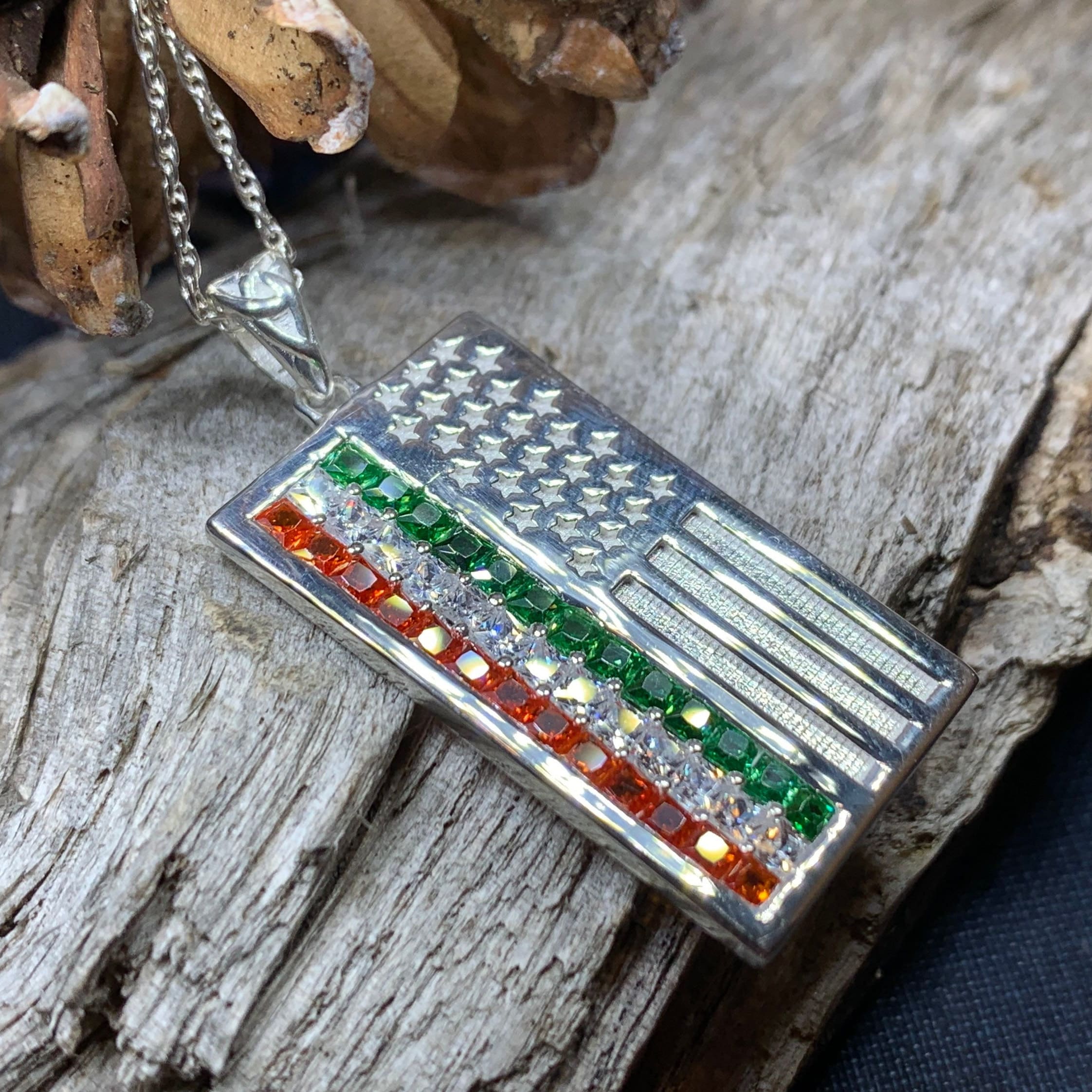 Irish-American Flag Pendant