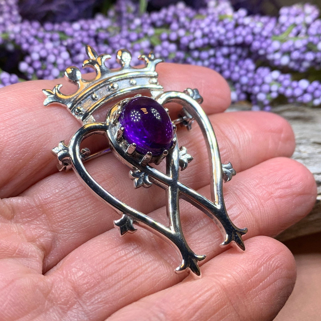 Royal Amethyst Luckenbooth Brooch