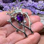 Royal Amethyst Luckenbooth Brooch