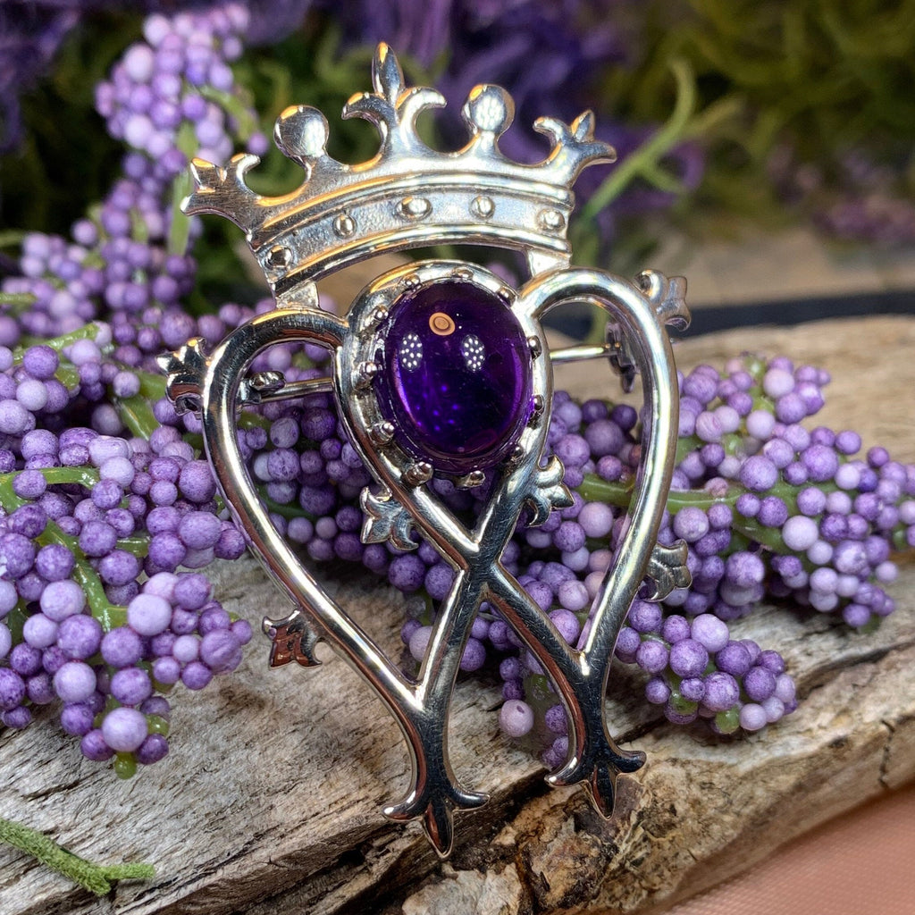Royal Amethyst Luckenbooth Brooch