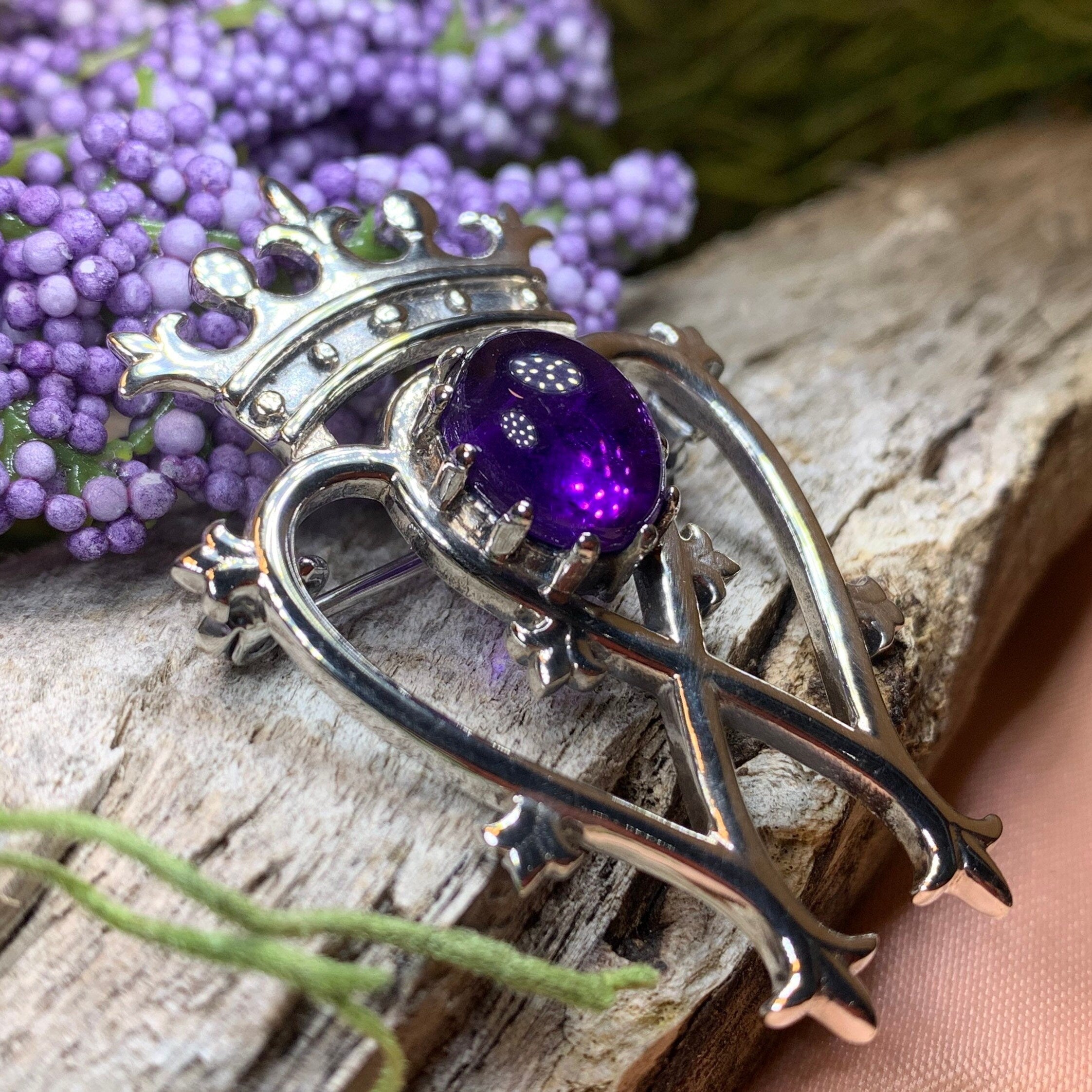 Royal Amethyst Luckenbooth Brooch