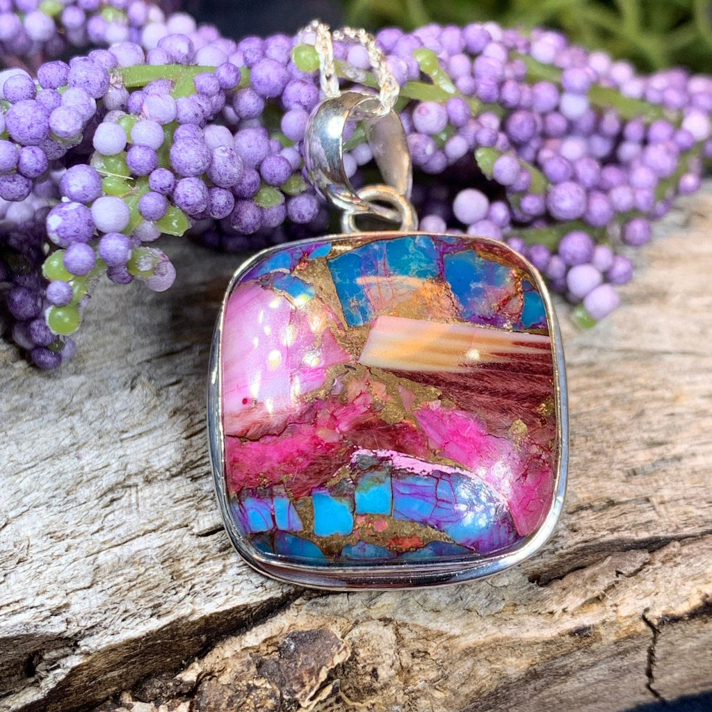 Pink Sunset Copper Turquoise Necklace